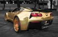 Chevrolet Corvette C7 Paling Silau Pakai Body Wrapping Emas dan Pelek Forgiato