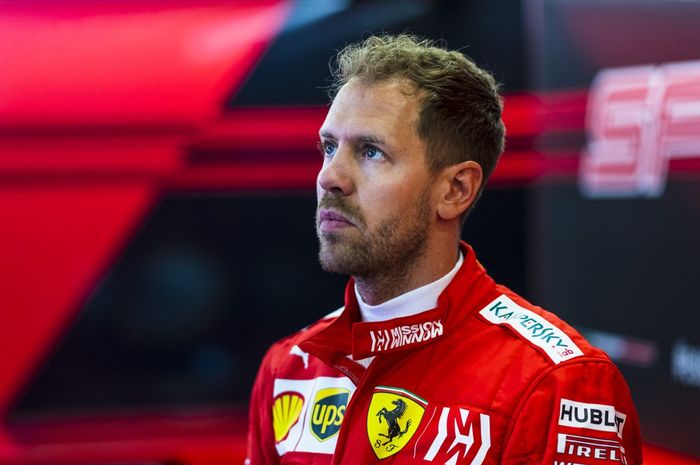 Sebastian Vettel, mengaku tidak percaya diri dengan mobil Ferrari, SF90 saat balapan F1 Azerbaijan minggu lalu
