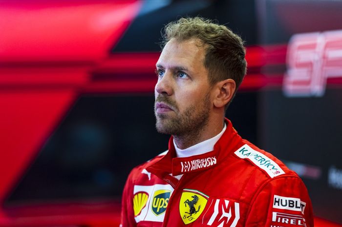 Sebastian Vettel, mengaku tidak percaya diri dengan mobil Ferrari, SF90 saat balapan F1 Azerbaijan minggu lalu