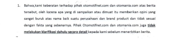 Isi hak koreksi atau hak jawab dari PT Borobudur Oto Mobil atas kasus Pajero Sport belum keluar STNK, BPKB dan pelat nomor usai satu tahun