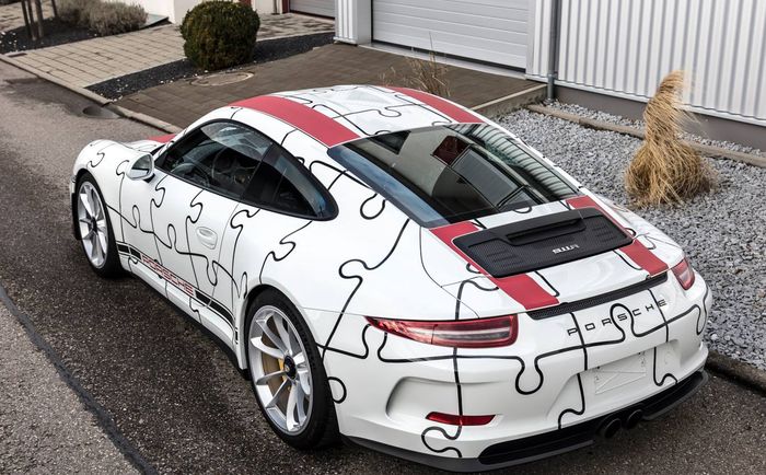 Porsche 911 R dicutting tema puzzle