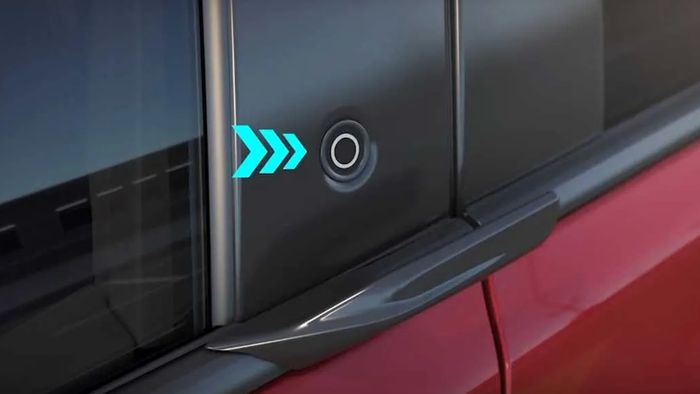 Ilustrasi tombol untuk membuka pintu di Ford Mustang Mach E
