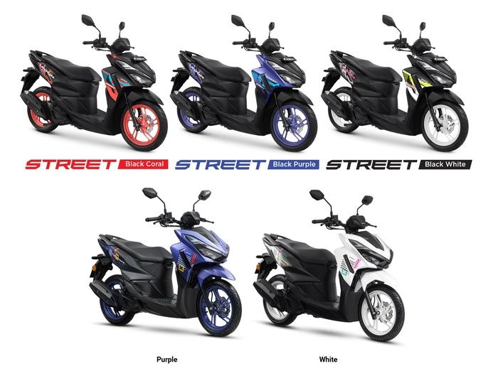 Vario Street versi Indonesia (atas) dan versi Malaysia (bawah)
