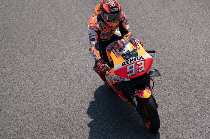 Kondisi cedera memburuk Marc Marquez akhiri tes MotoGP Sepang lebih awal