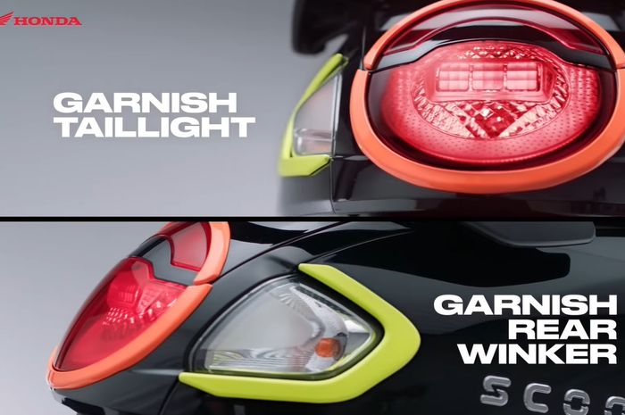 Aksesori Honda Scoopy baru tersedia warna krom, orange dan lime green