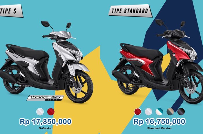 Yamaha Gear 125 punya dua tipe dengan tujuh pilihan warna