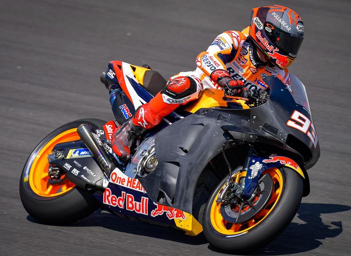 Marc Marquez mencoba perangkat aerodinamika baru  di tes MotoGP Catalunya 2021