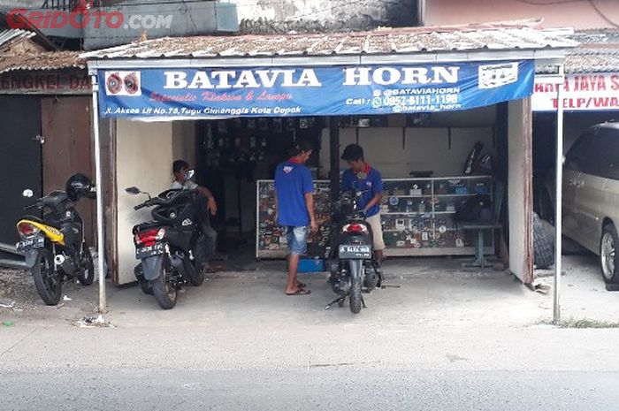 Batavia Horn, bengkel spesialis klakson di Kelapa Dua, Depok.