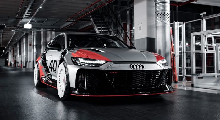 Digimods Audi RS6 Avant bergaya mobil balap retro Audi 90 Quattro IMSA GTO