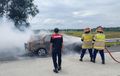 Rush Dikepung Api Luar Dalam di Tol Nganjuk, Bermula Sopir Dengar Suara Gesekan