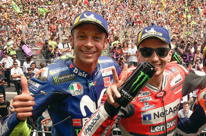 Valentino Rossi dan Jorge Lorenzo