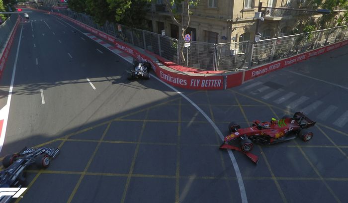 Kecelakaan Yuki Tsunoda dan Carlos Sainz di Q3 F1 Azerbaijan 2021, mengecewakan banyak pembalap yang tengah mempertajam waktunya