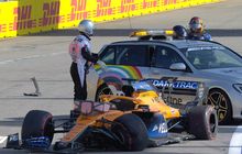 Baru Start, Safety Car Masuk Trek F1 Rusia 2020, Carlos Sainz dan Lance Stroll Crash