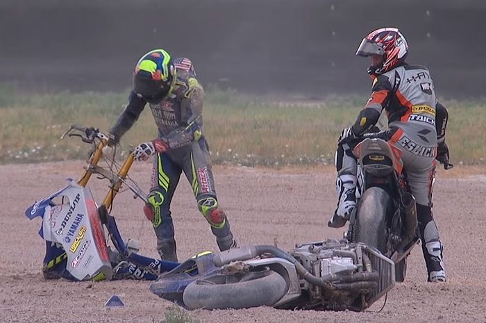 Josh Herrin terjatuh di sesi warm-up Moto Superbike di Utah