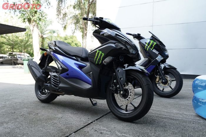 Yamaha Aerox sangar dengan livery Monster Energy Yamaha MotoGP 