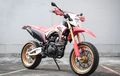 Honda CRF150L Pelek Emas, Swing Arm Aprilia Nongkrong, Rem Diupgrade