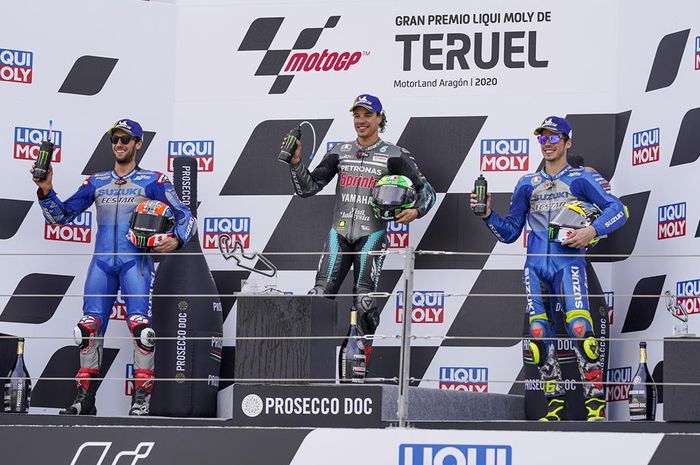 Dua pembalap tim Suzuki dikalahkan Franco Morbidelli di MotoGP Teruel 2020