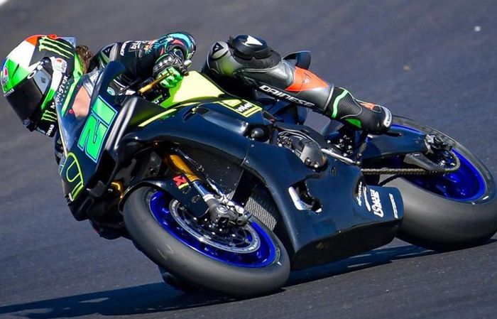 Franco Morbidelli saat melakukan tes resmi MotoGP di sirkuit Portimao pada bulan Oktober lalu