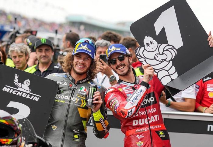 Dua murid Valentino Rossi, Francesco Bagnaia dan Marco Bezzecchi finish 1-2 di MotoGP Belanda 2022