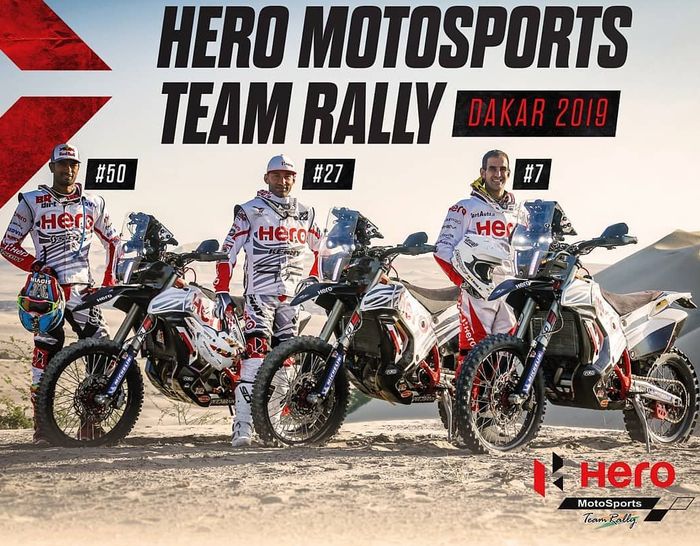 Motor buatan India, Hero dan pasukannya untuk Reli Dakar 2019