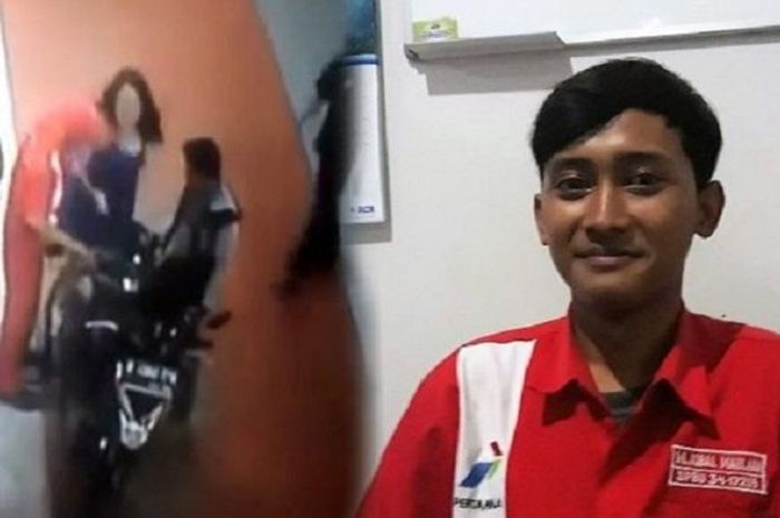 Muhammad Iqbal Maulana, petugas pom bensin yang ditampar ibu-ibu.