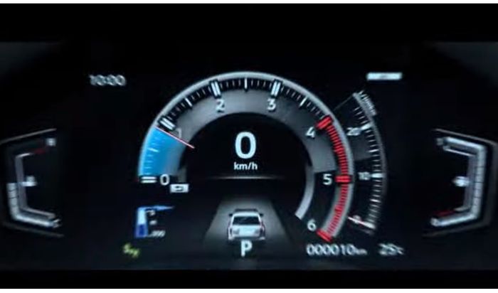 Tampilan panel instrumen full digital