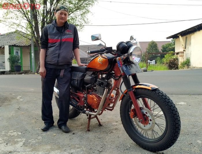 Cacang dengan Honda Tiger custom japstylenya