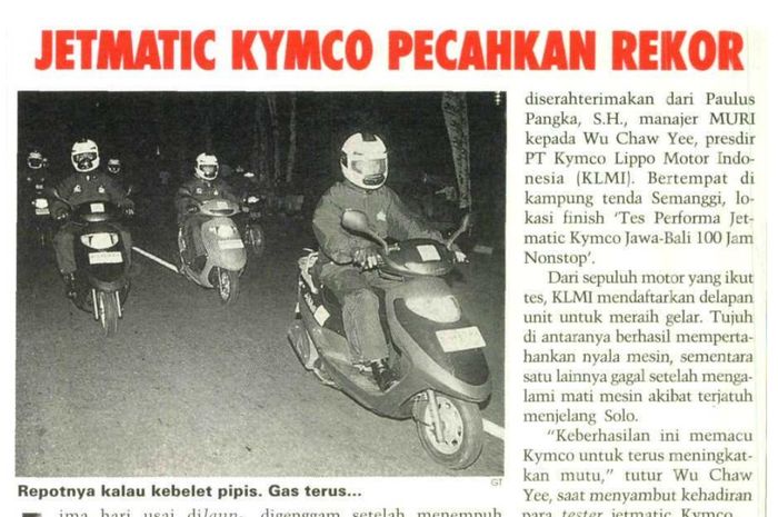 Kymco Trend 125 pernah catatkan rekor MURI