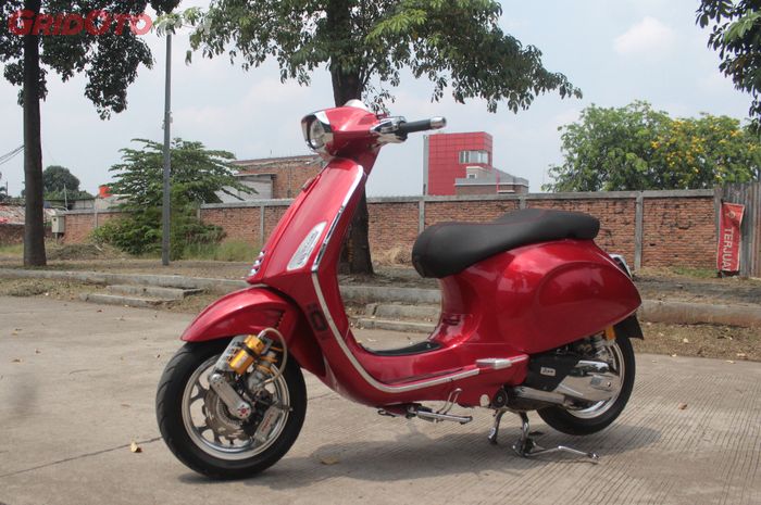 Vespa Sprint 150 upgrade kaki-kaki eksotik