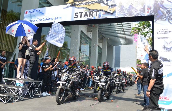 Suasana Start dari Surabaya menuju Tulungagung