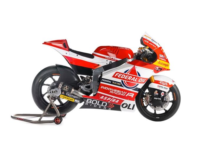 Livery tim Federal Oil Gresini Moto2 untuk kejuaraan MotoGP 2021 kelas Moto2 2021.