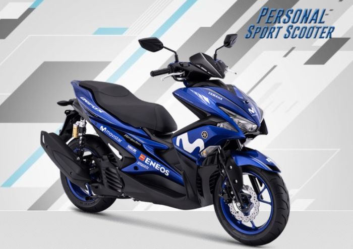 Yamaha Aerox 155 dengan livery Movistar baru versi Indonesia