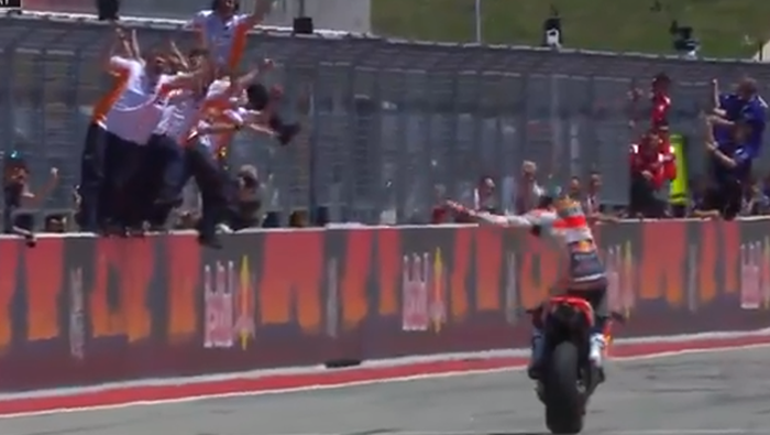 Selebrasi Marc Marquez di GP Amerika