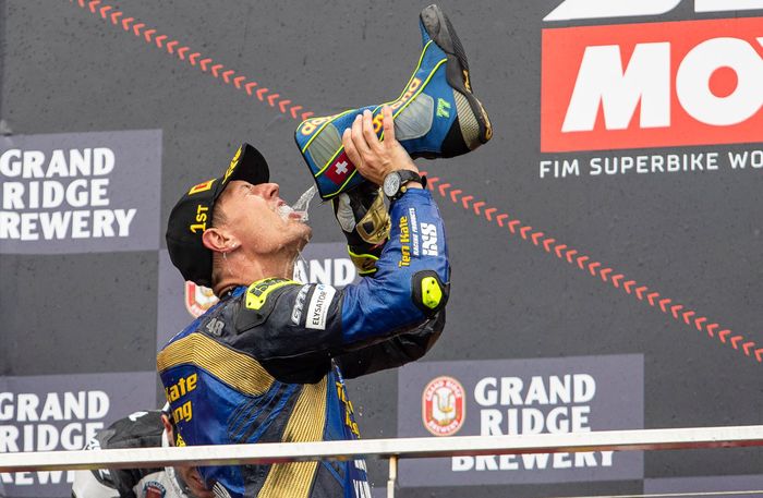 Dominique Aegerter mendominasi balap Supersport dengan 17 kemenangan di WorldSSP 2023