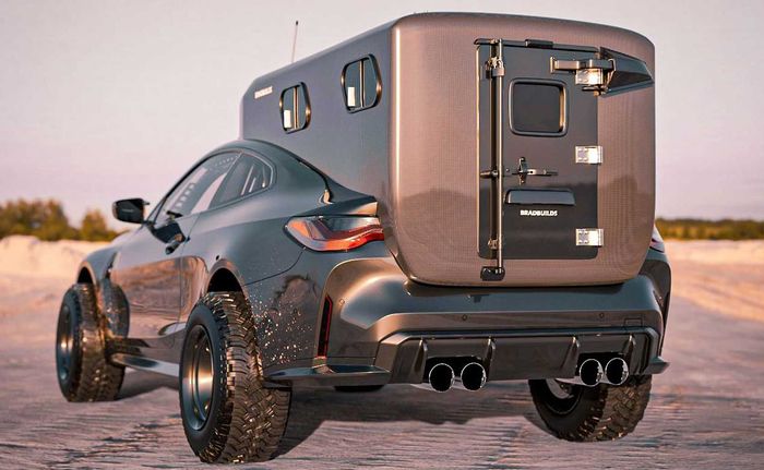 Modifikasi digital BMW M4 baru bergaya off-road plus pasang camper kit