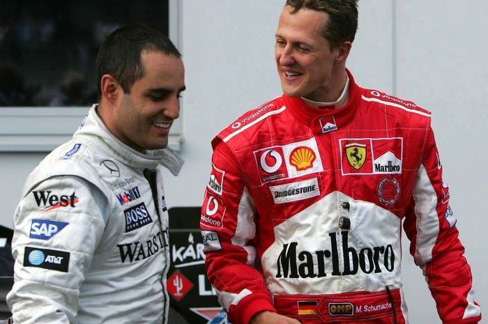 Juan Pablo Montoya dan Michael Schumacher