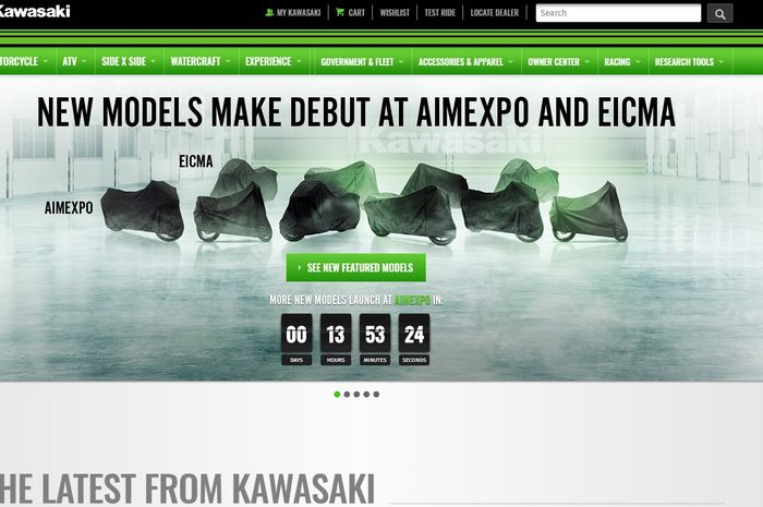 Teaser yang dirilis Kawasaki di websitenya