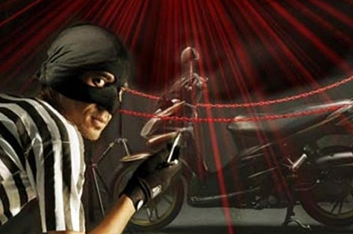 Ilustrasi maling motor