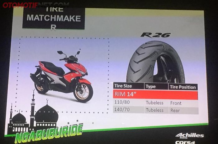 Pilihan ban untuk Yamaha Aerox 155