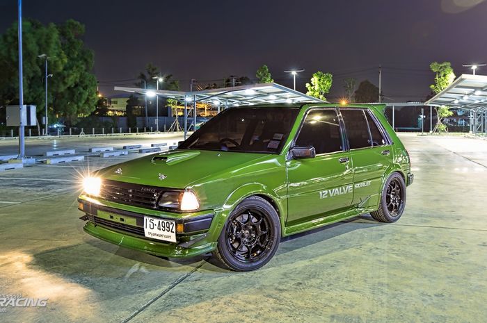 Modifikasi Toyota Starlet kotak asal Thailand juga upgrade kabin dan mesin