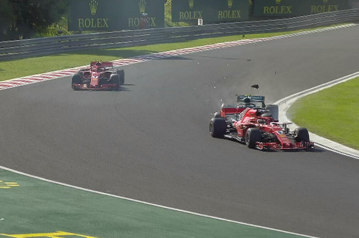 Insiden Sebastian Vettel dan Valtteri Bottas di F1 Hongaria 2018