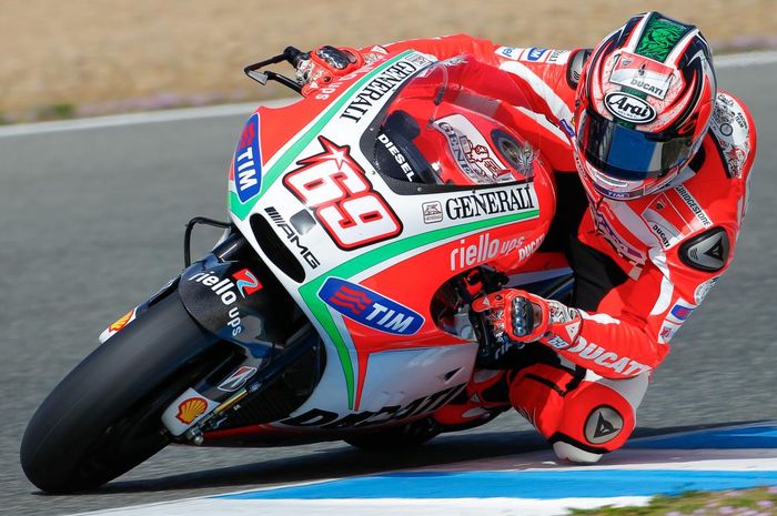 Nicky Hayden saat membela tim pabrikan Ducati di MotoGP