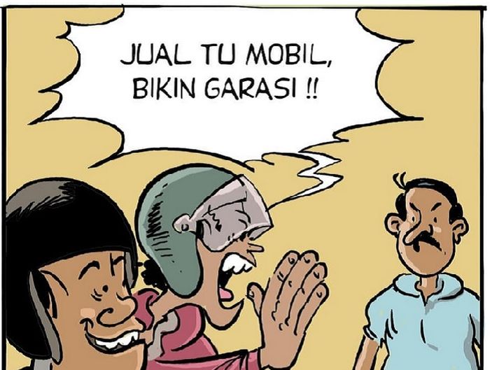 Komik sindir pemilik mobil parkir makan jalan lingkungan