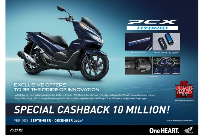 Honda PCX Yybrid dapat promo cashback Rp 10 juta