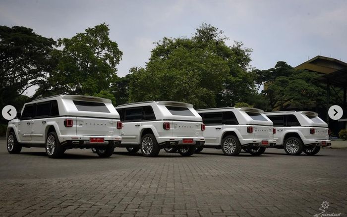 Penampakan bagian buritan Pindad MV3 Garuda Limousine