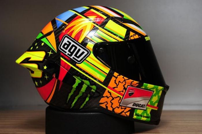 Salah satu helm Valentino Rossi ketika berlaga di Ducati
