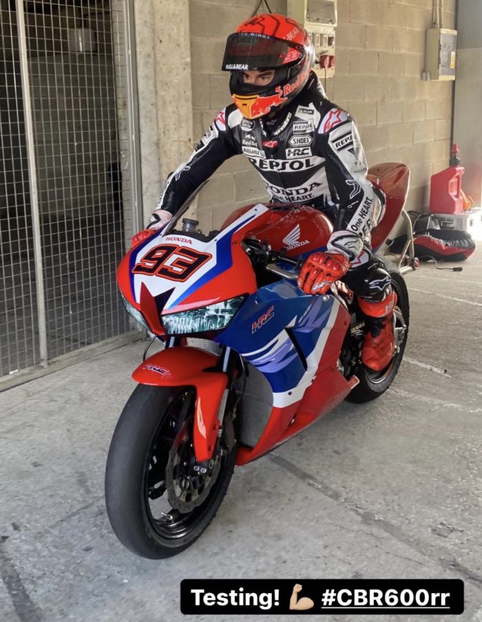 Marc Marquez mengendarai Honda CBR600RR sebelum mendapat izin untuk kembali balapan dan berangkat ke MotoGP Amerika 2022