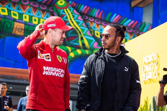 Sebastian Vettel dan Lewis Hamilton