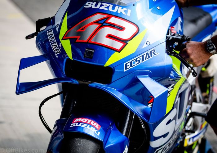 Sebuah inovasi terbaru dari Suzuki hadir pada GSX-RR milik Alex Rins saat MotoGP Ceko