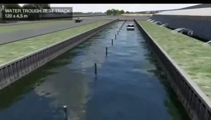 Fasilitas Water Through Test di Proving Ground BPLJSKB dari Kemenhub